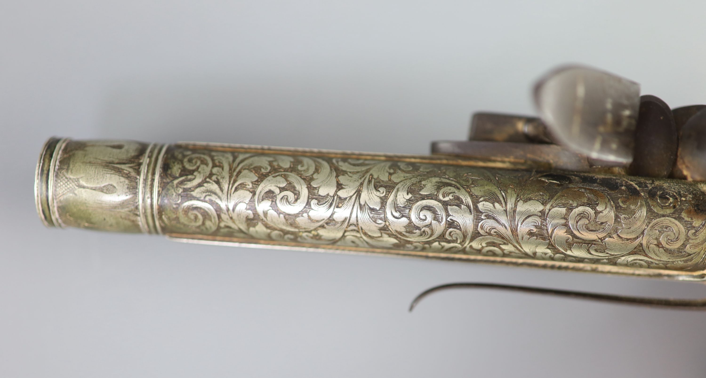 A good Scottish all-metal flintlock belt pistol c.1830, 24cm long